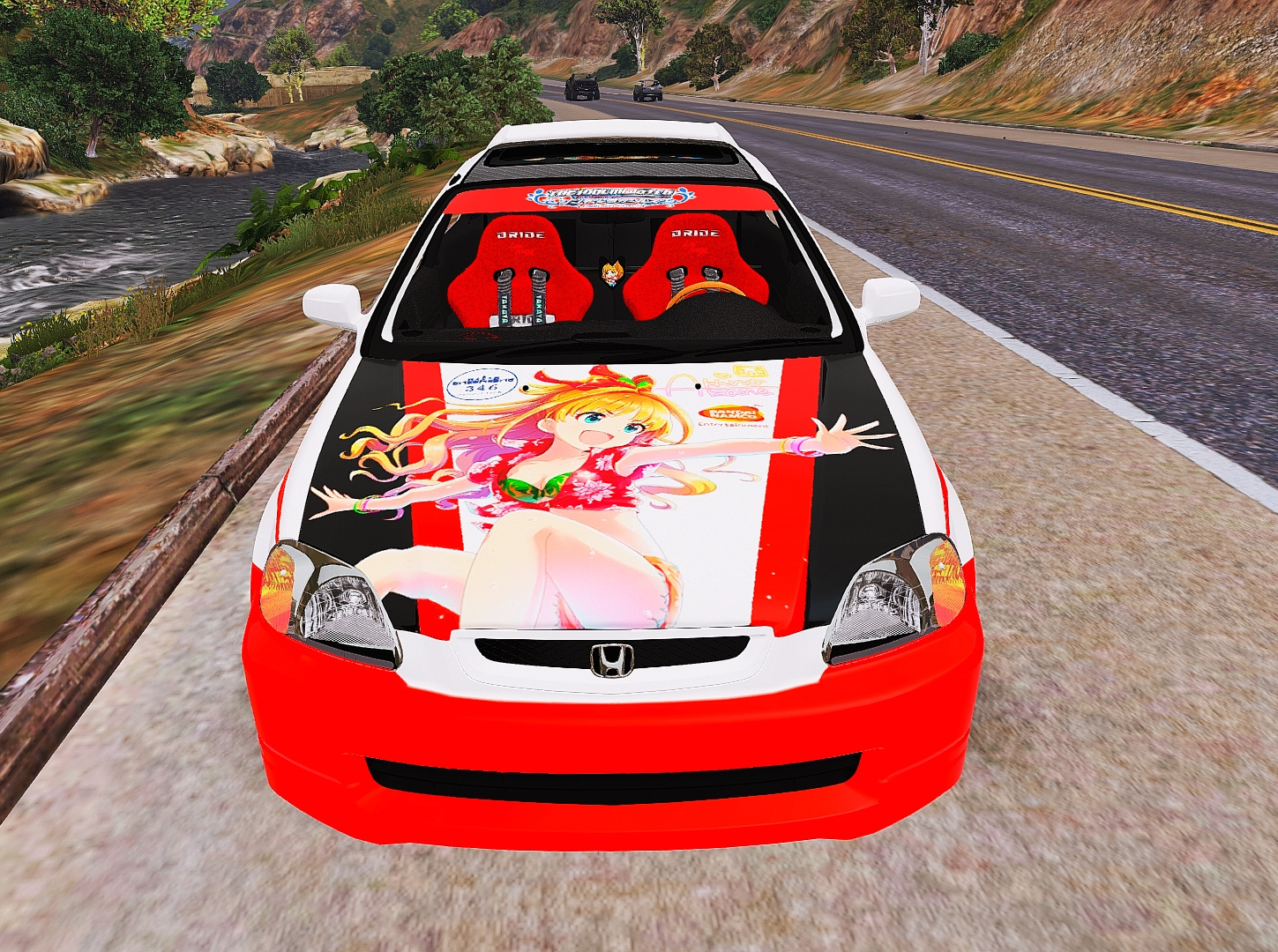 Honda Civic Ek Kanjo Edition Itasha Livery Gta Mods