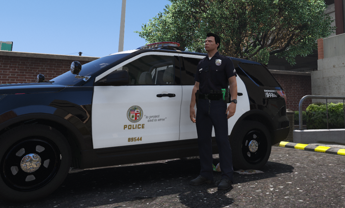 LAPD Belt Green Style X26 Taser EUP GTA 5 Mods