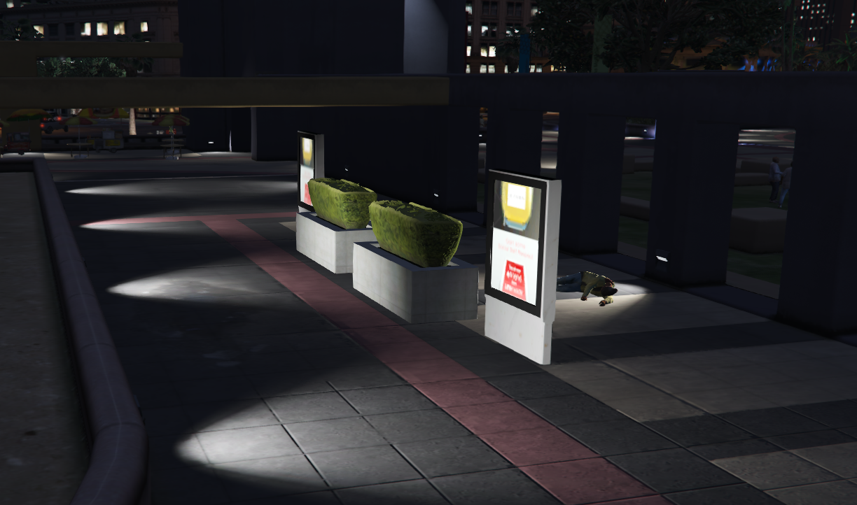 Legion Square Meeting Point Decoration With Lights Ymap Fivem Gta