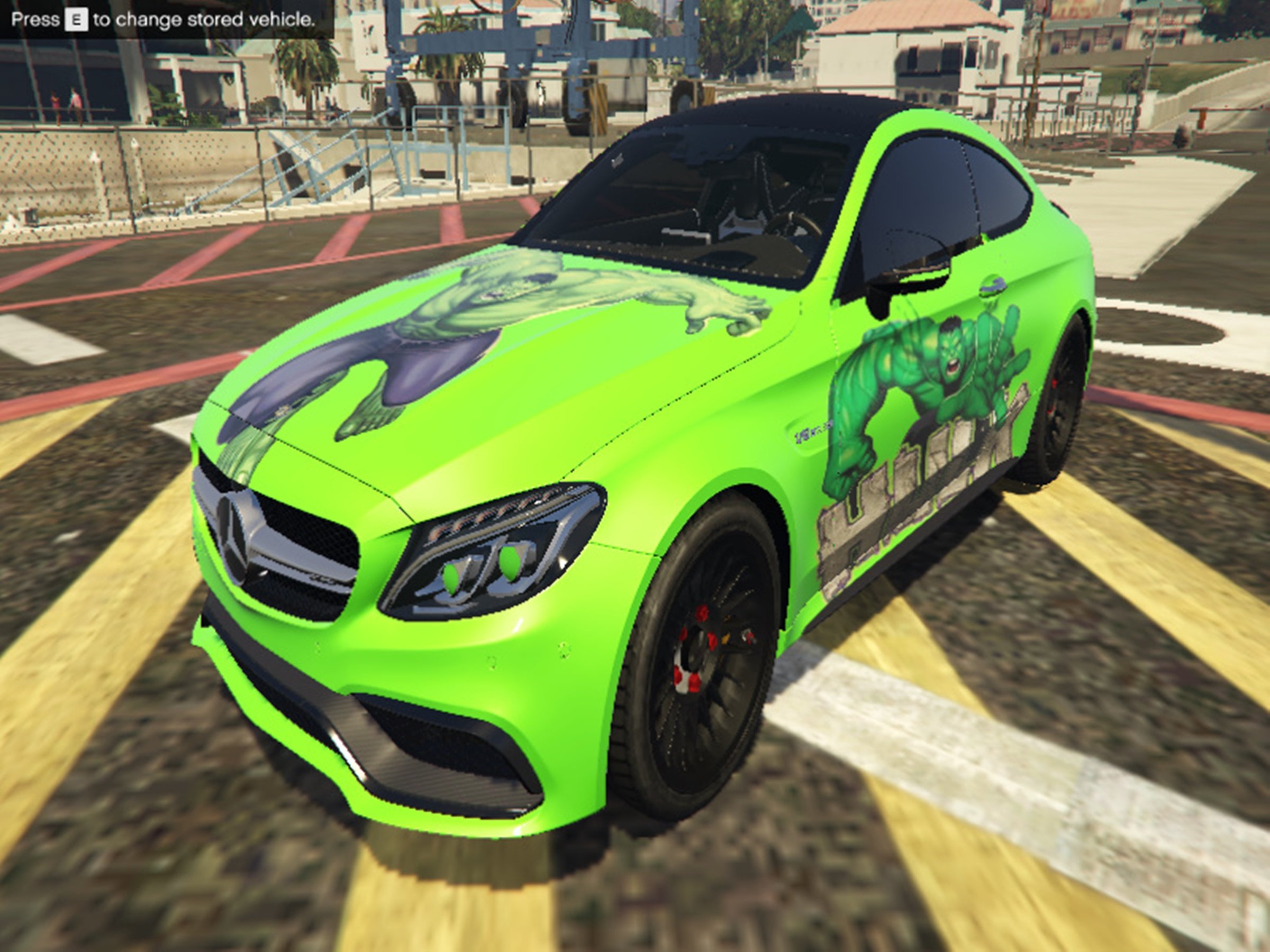 Mercedes Benz C Hulk Livery Gta Mods