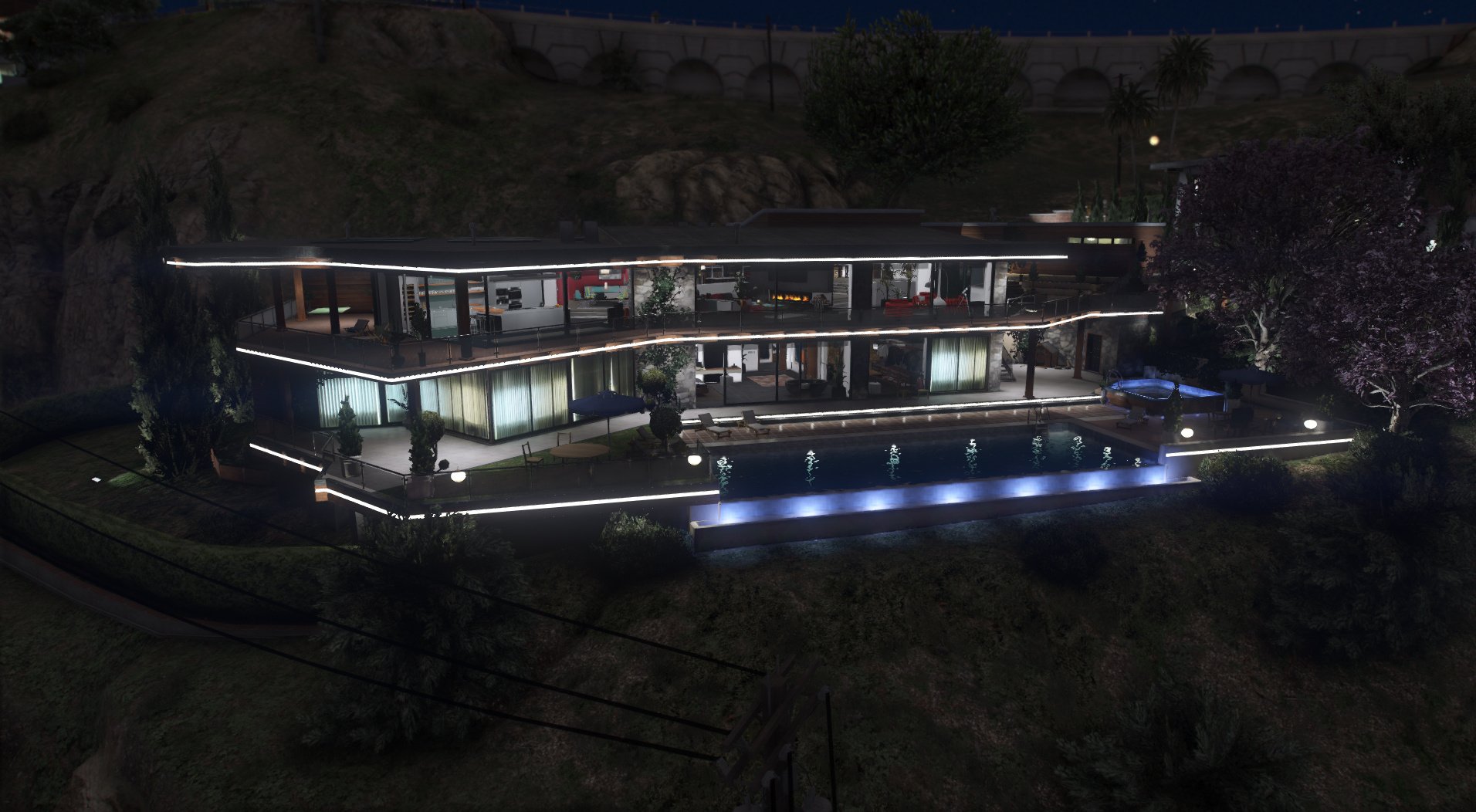 New Lighting Garden For Franklin Mansion Gta Mods