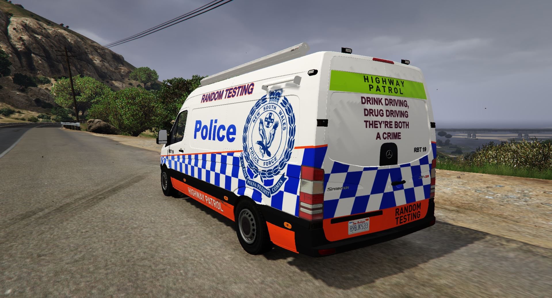 NSWPF Highway Patrol RBT Sprinter Livery GTA 5 Mods