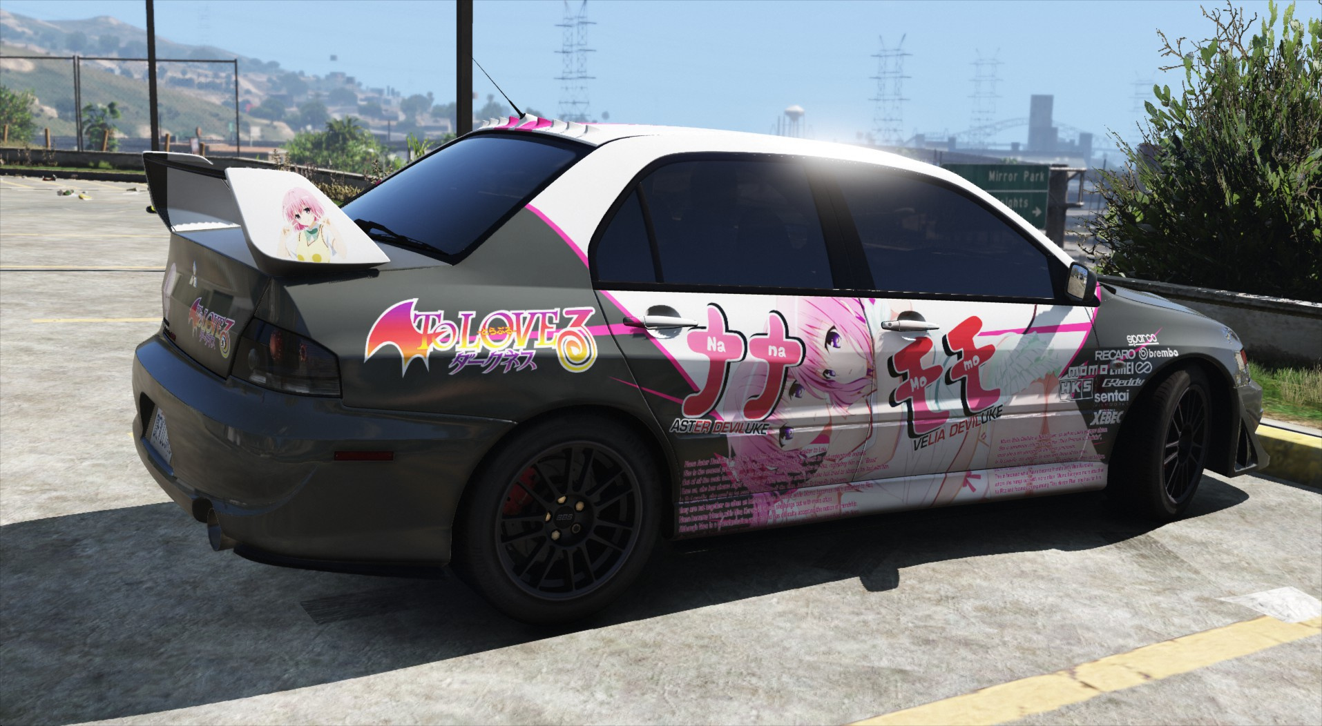 To LOVE Ru Deviluke Twins Mitsubishi EVO IX Itasha Livery GTA 5 Mods