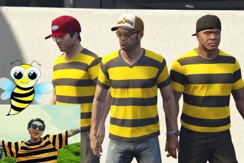 Yellow & Black Striped T-Shirt