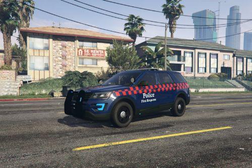 Police Cruiser: Blue & White Lights (ELS)