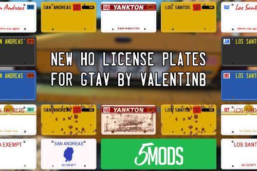 Custom License Plates for GTAV