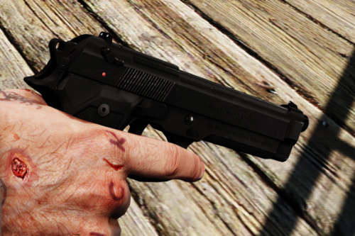 Reimagined Beretta M9 with Markings