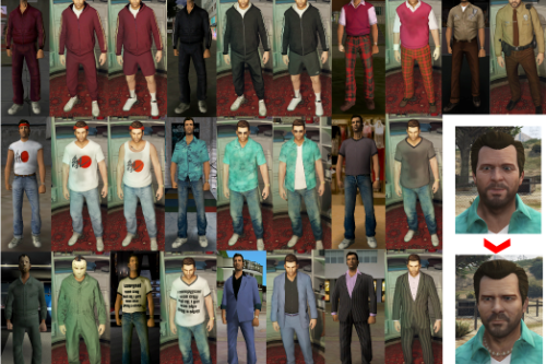 Tommy Vercetti Skins: VC Pack for Michael