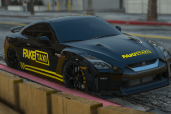 Nissan GTR Fake Taxi Livery | GTA 5 Mods