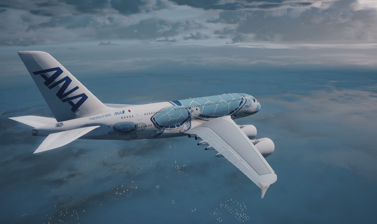 Paint Job: A380 ANA Sea Turtle | GTA 5 Mods