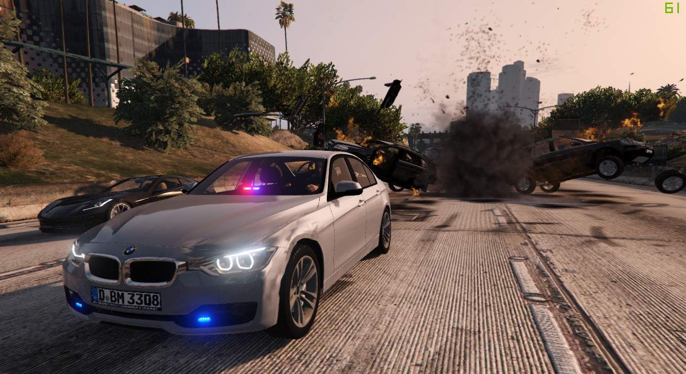 Alerta Cobra: BMW 3 F30, Mercedes C W205 | GTA 5 Mods