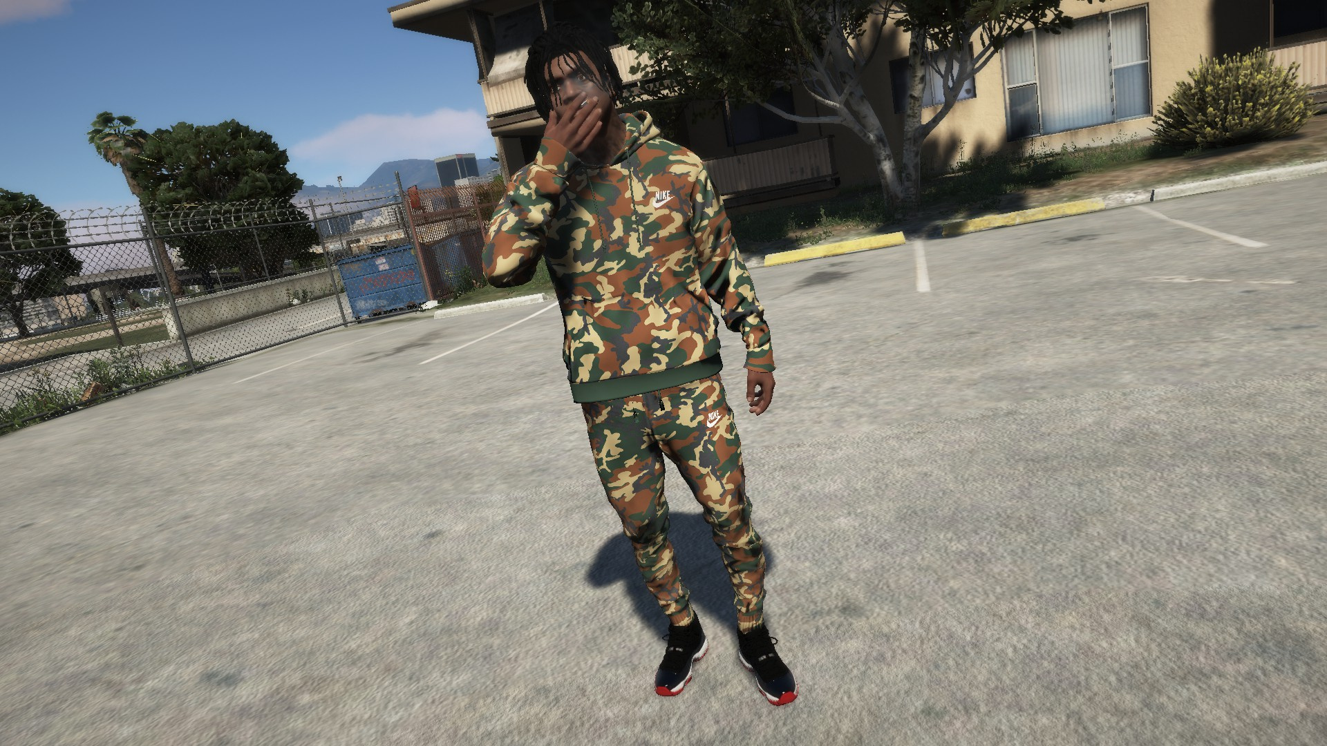 nike sweatsuit camo