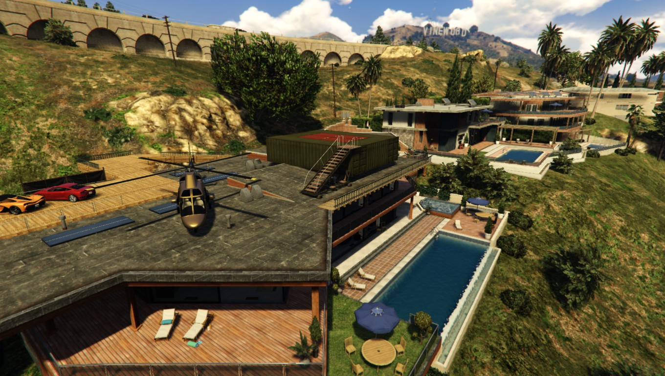 Franklin's Mansion HeliPad | GTA 5 Mods