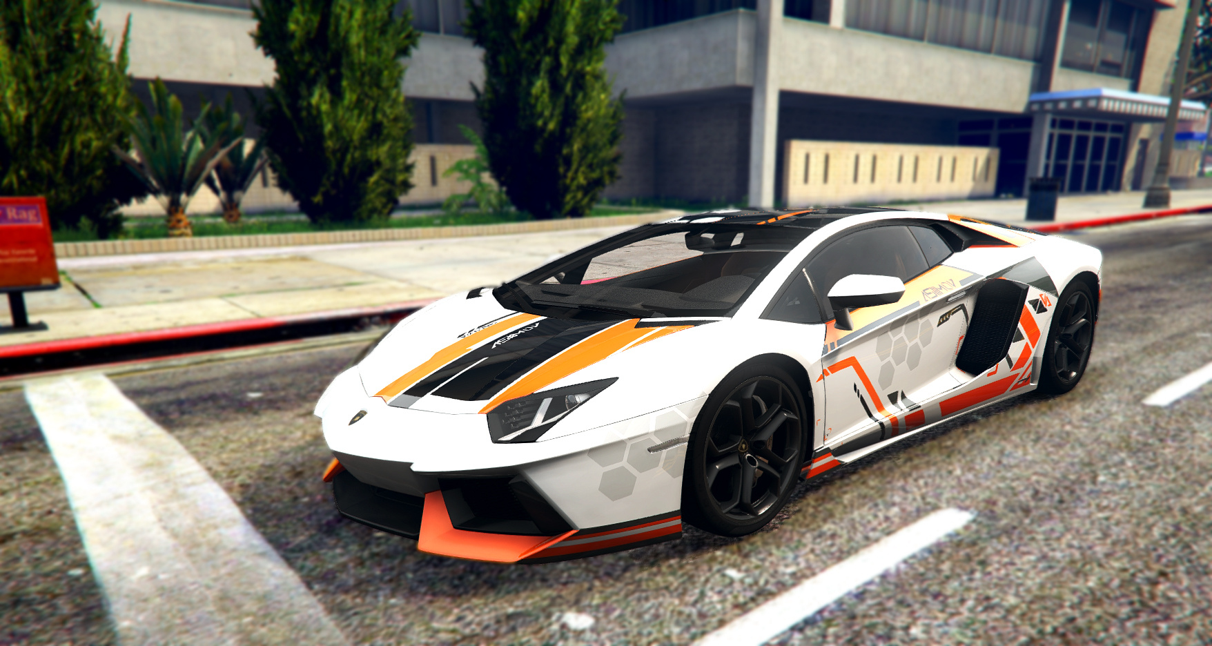 Lamborghini Aventador LP700-4 Asiimov Edition Paintjob | GTA 5 Mods