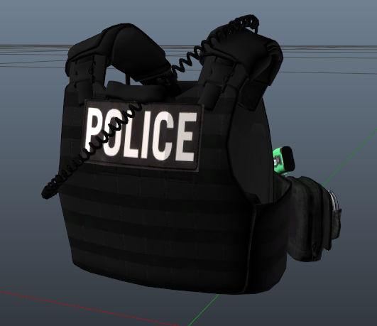 LAPD Vest with Green X26 Taser for EUP | GTA 5 Mods