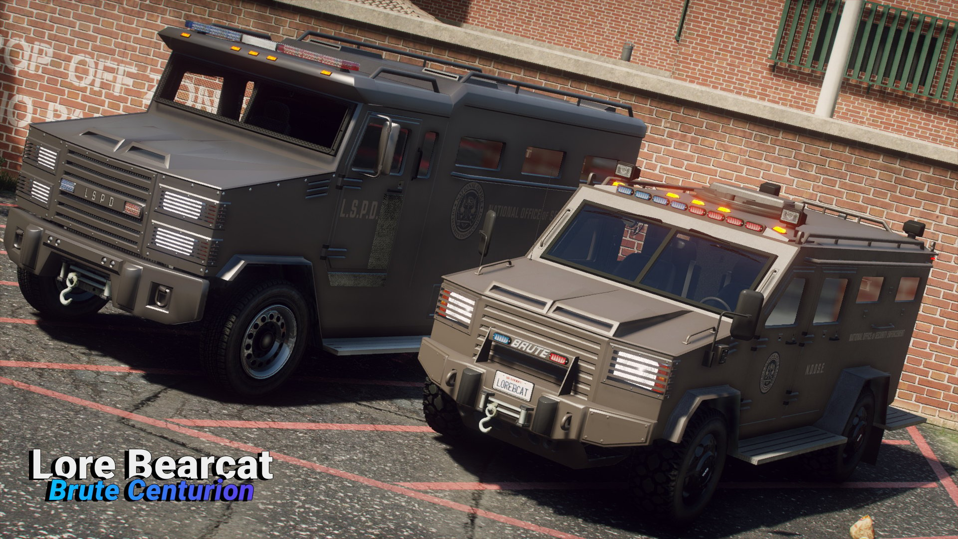 Lore Friendly Lenco Bearcat Brute Centurion Add On Fivem Template