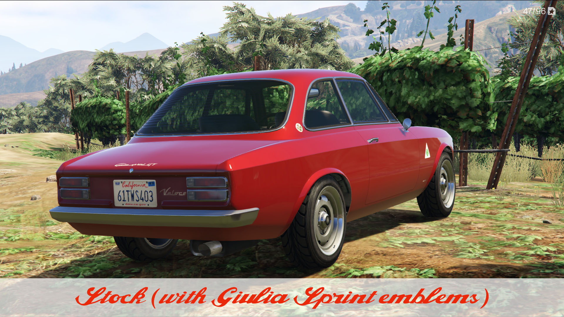 Michelli GT masked by Alfa Romeo Giulia Sprint GT | GTA 5 Mods