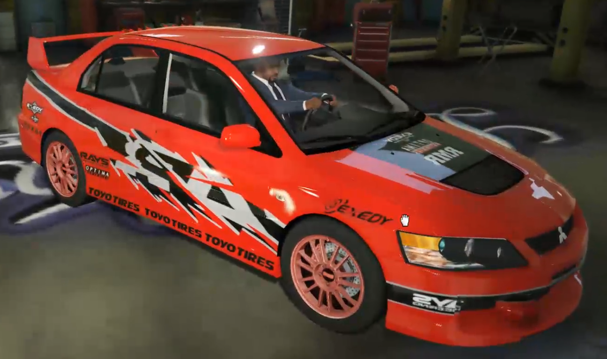 mitsubishi lancer tokyo drift car