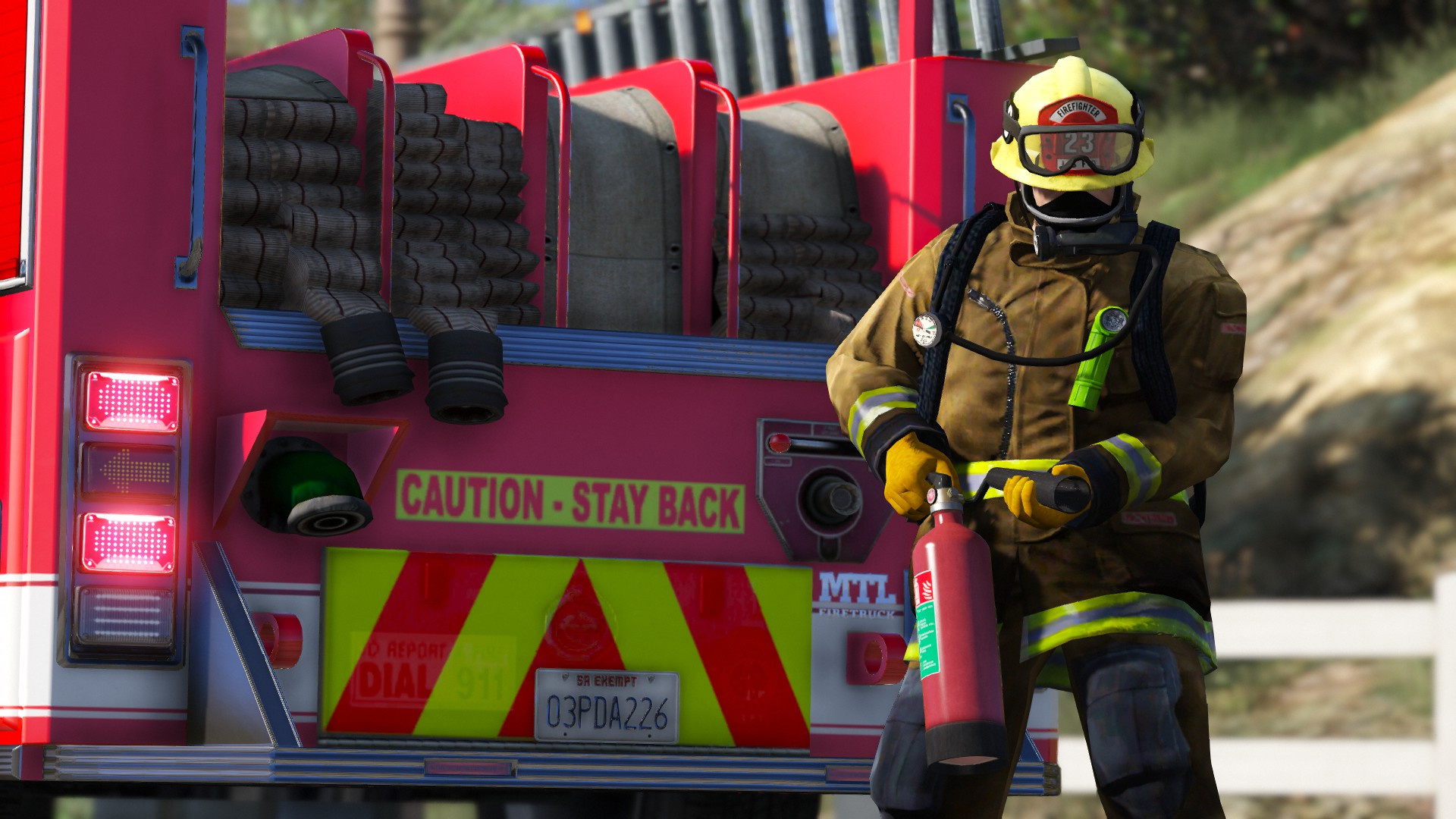 Realistic Los Santos Firefighters Bunker Gearscba Gta5