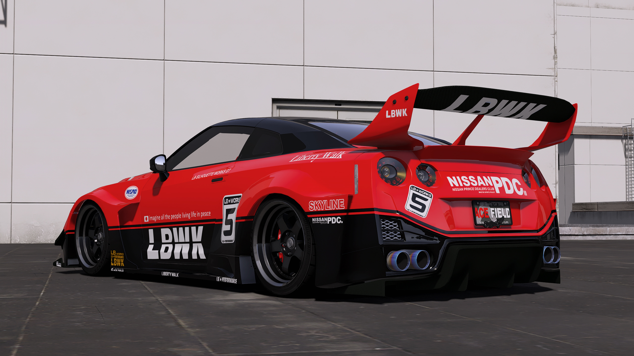 [Nissan GTR R35 Liberty Walk Silhouette]LB WORKS livery | GTA 5 Mods