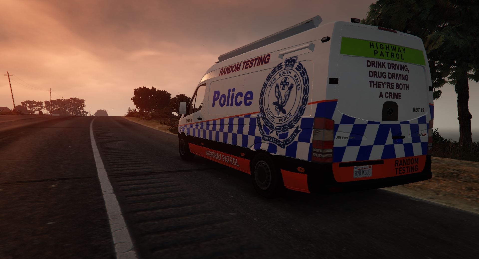 NSWPF Highway Patrol RBT Sprinter (Livery) | GTA 5 Mods