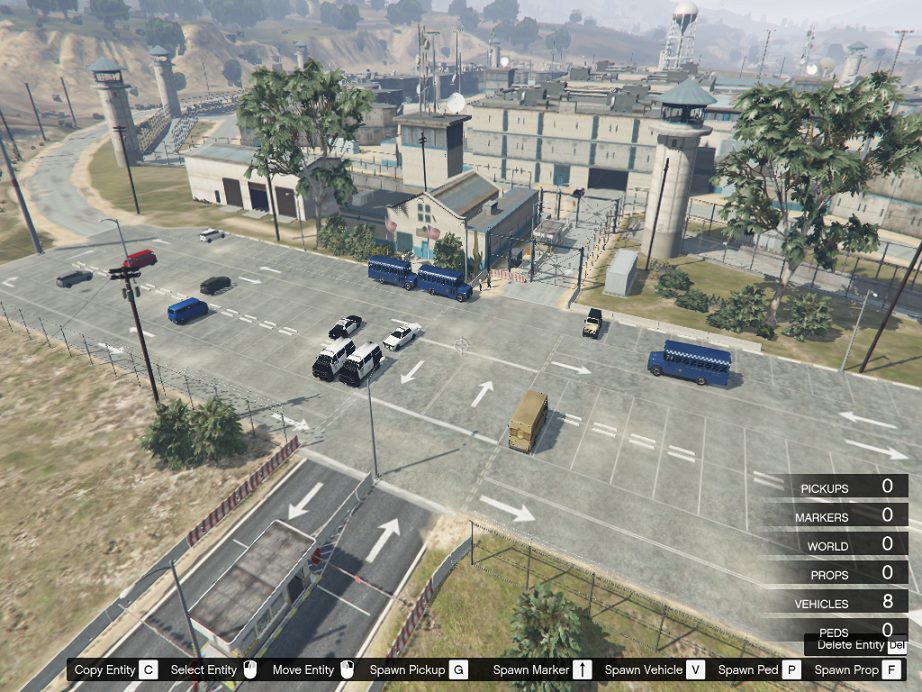 Vapid prison buses outside the prison Bolingbrook | GTA 5 Mods