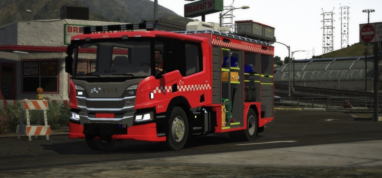 Scania P360 Norwegian Firetruck Gta 5 Mods 2977