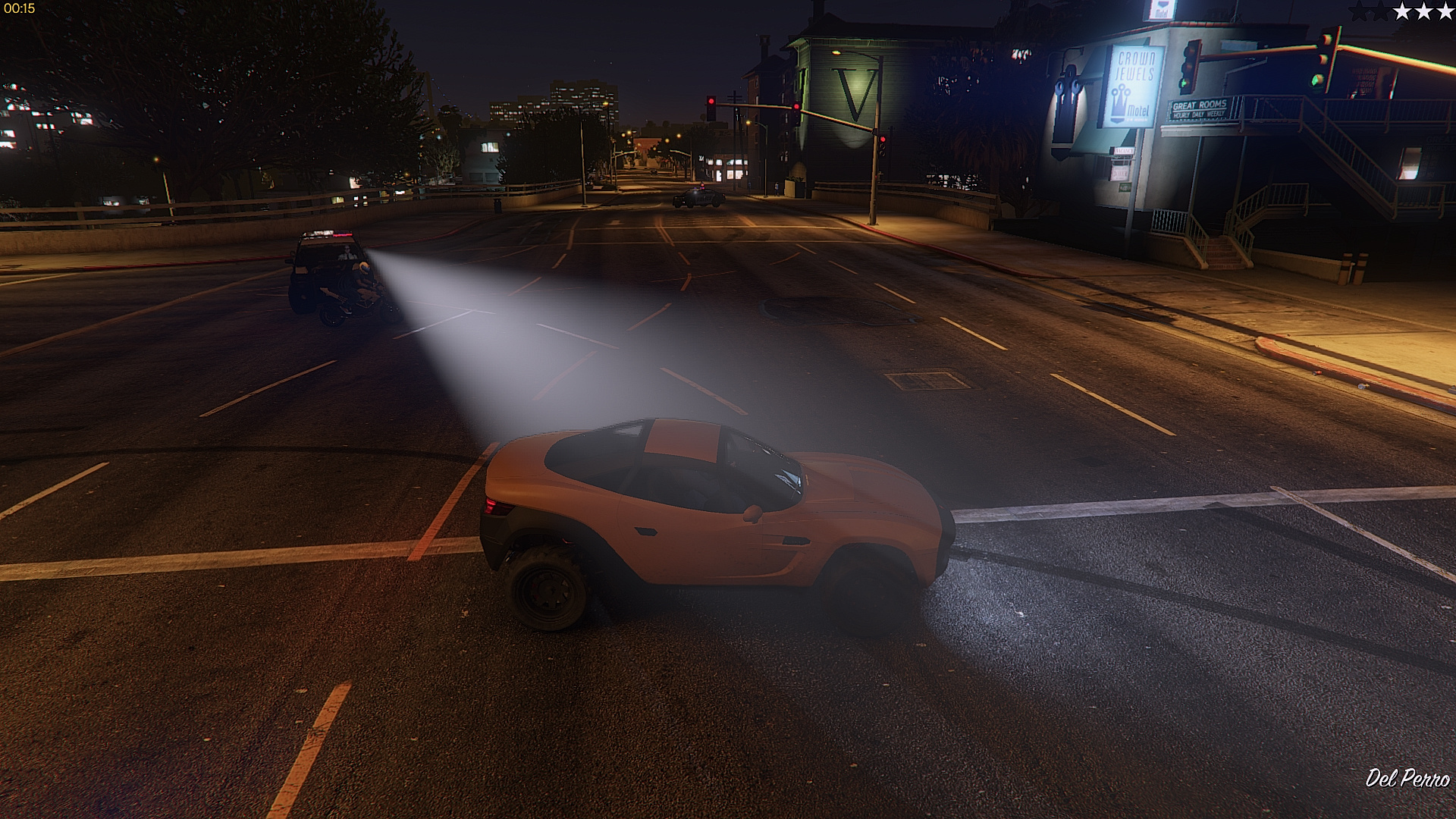 how to activate police lights gta 5