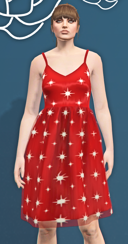 Starry Chiffon Dress for MP Female - Gta5-hub.com