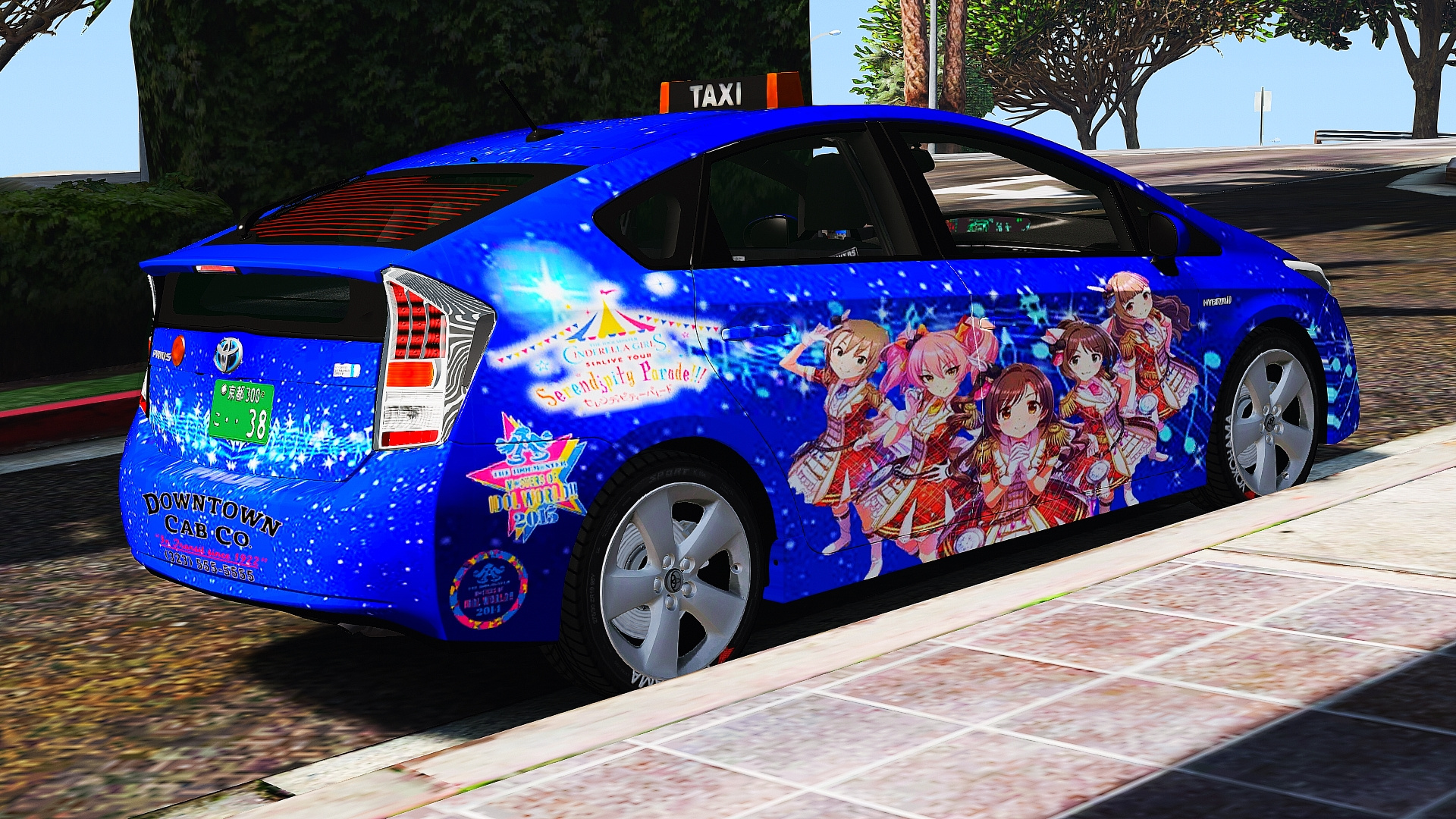 Toyota Prius Taxi Itasha Livery | GTA 5 Mods