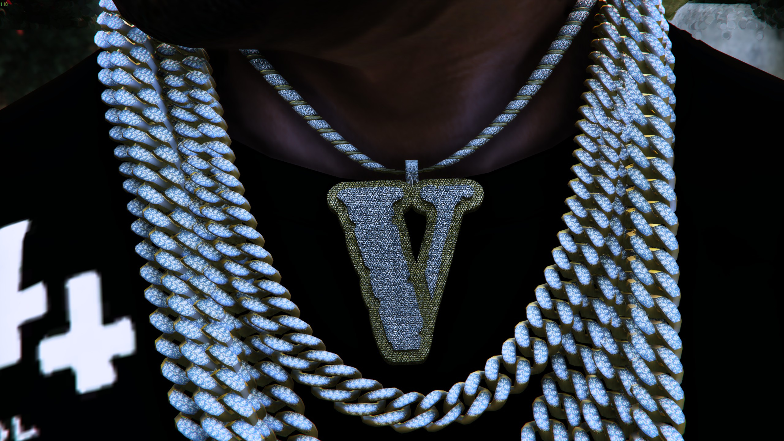 Vlone Chain + Vlone 999 #LLjuiceWrld Shirt | GTA 5 Mods