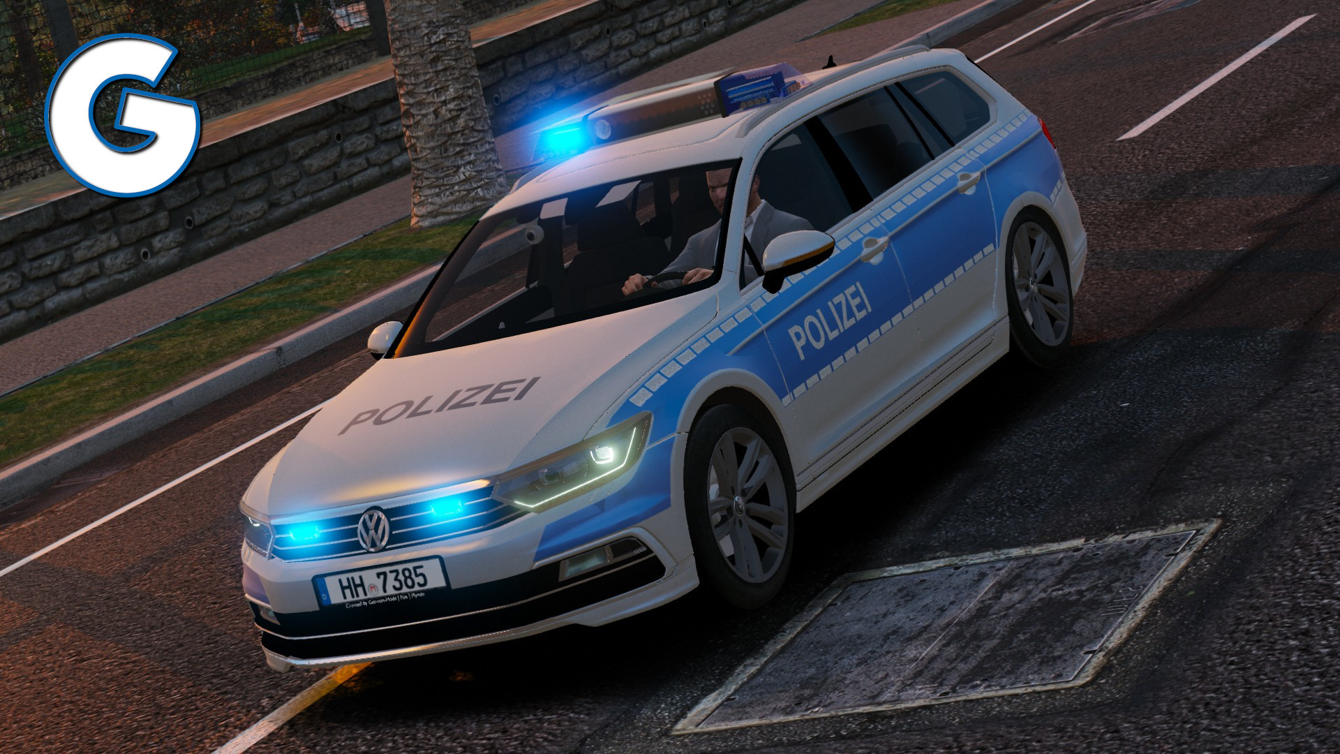 VW Passat B8 Polizei Hamburg [ELS] | GTA 5 Mods